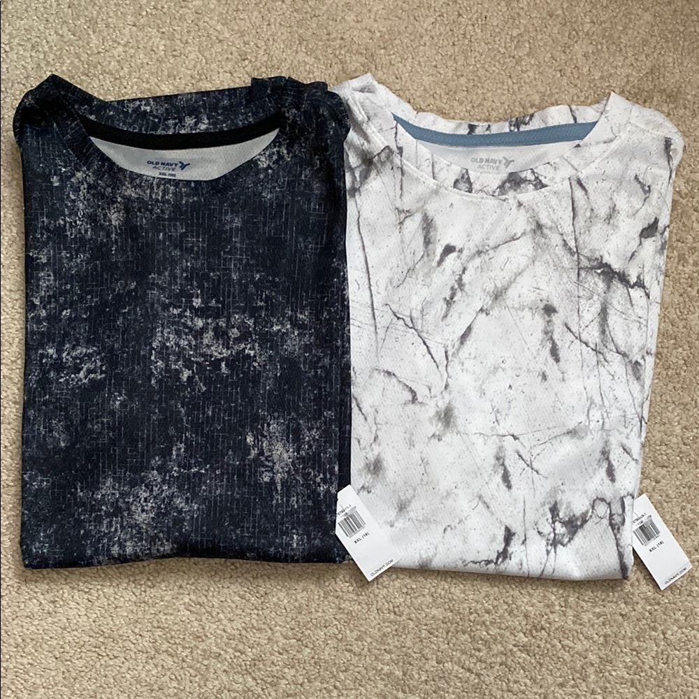 TWO Old Navy Kid’s Activewear Shirts